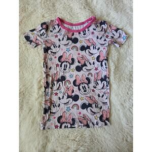 Disney Minnie Mouse Little Sleepies bamboo Pink pajama shirt (top only) size 5/6
